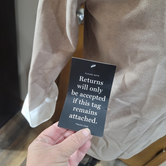 Tuckernuck Sandwhisp Dakotah Dress NWT Size Small - Tan Shift Mini with White Co - Picture 5 of 8